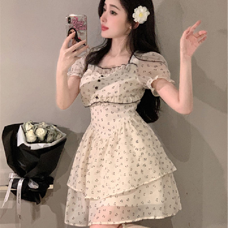 Zarif Retro Çiçekli Yaz Elbise - Midi Skirt Floral incelemesi ve fiyatı
