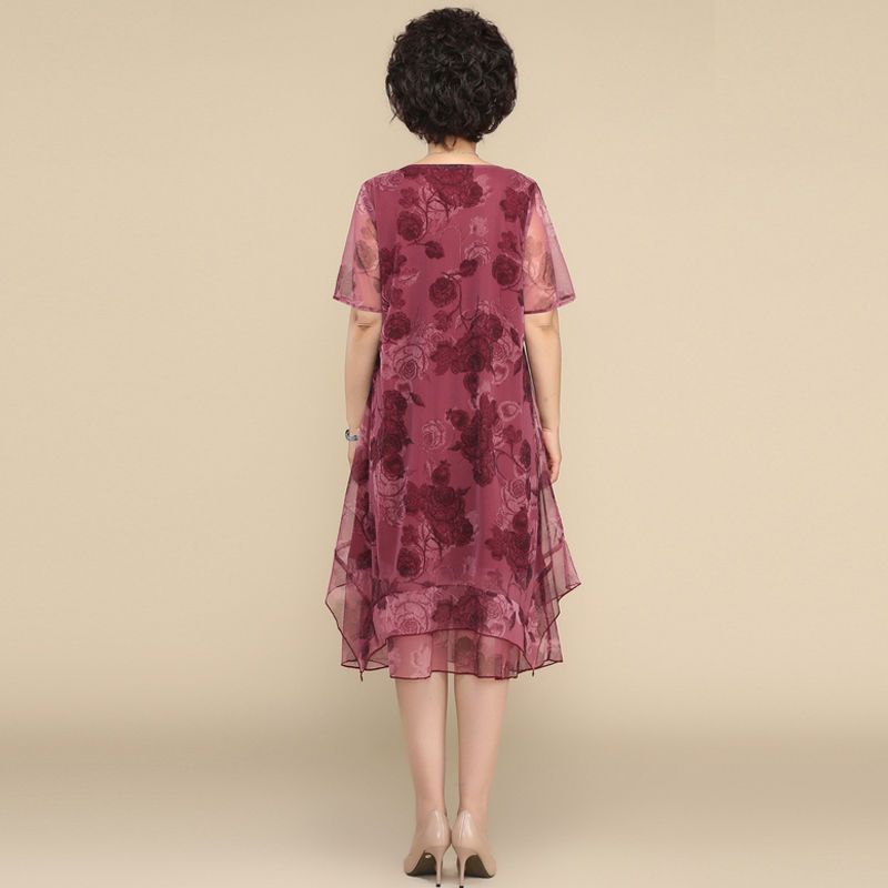 Yeni o-boyun kısa kollu elbise - Midi Skirt Floral incelemesi ve fiyatı