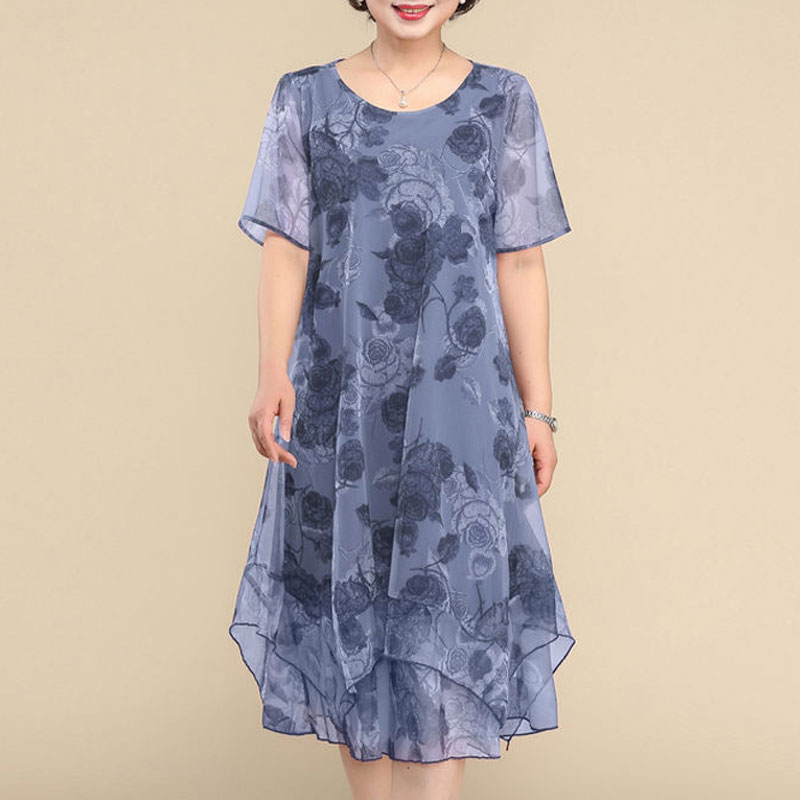 Yeni o-boyun kısa kollu elbise - Midi Skirt Floral incelemesi ve fiyatı