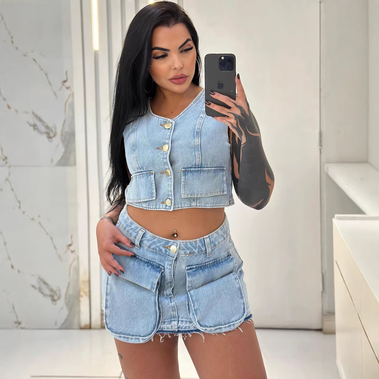 2026 Yeni Kadın Denim Etek Tak - Shorts Denim Frayed incelemesi ve fiyatı