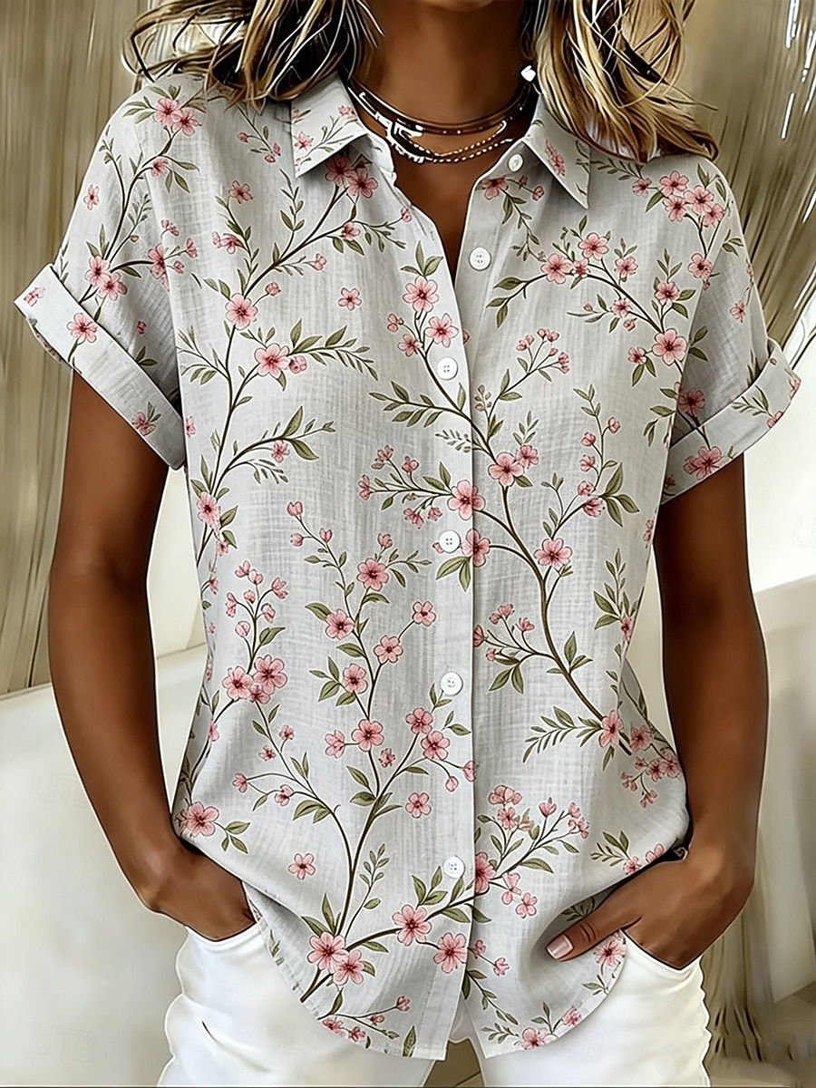 Kadın Bej Çiçek Desenli Düğmel - Romper Floral Print incelemesi ve fiyatı