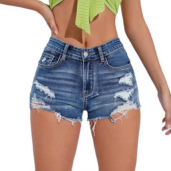 Kadınlar için Yüksek Bel, Yıpr - Shorts Denim Frayed incelemesi ve fiyatı