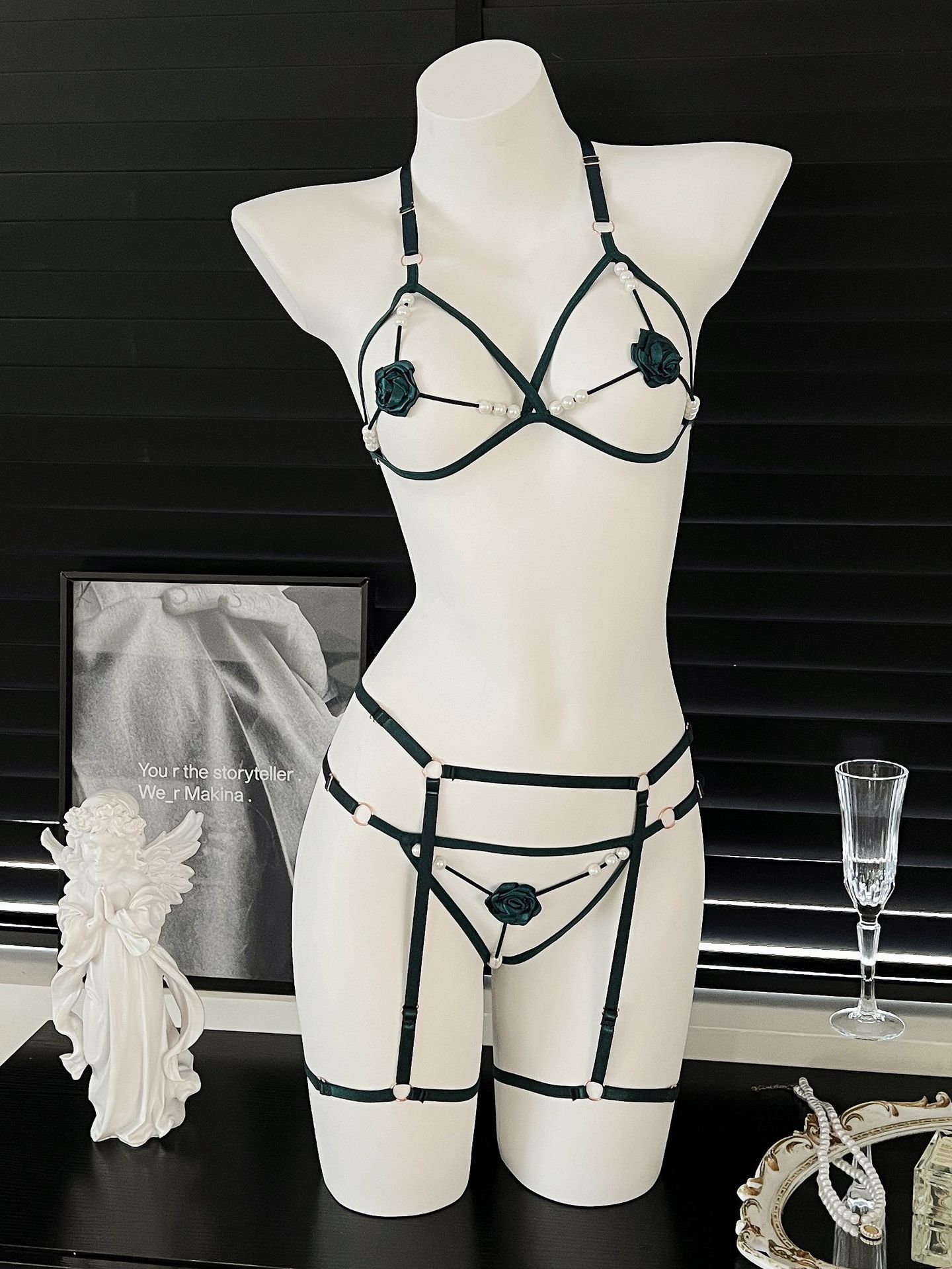 3 adet/takım inci gül seksi su - Bralette Triangle Set incelemesi ve fiyatı