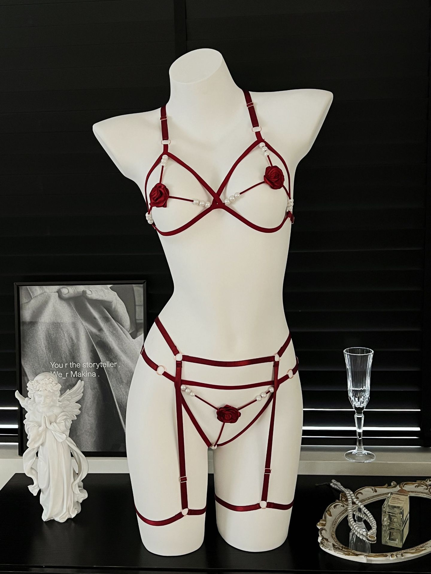 3 adet/takım inci gül seksi su - Bralette Triangle Set incelemesi ve fiyatı