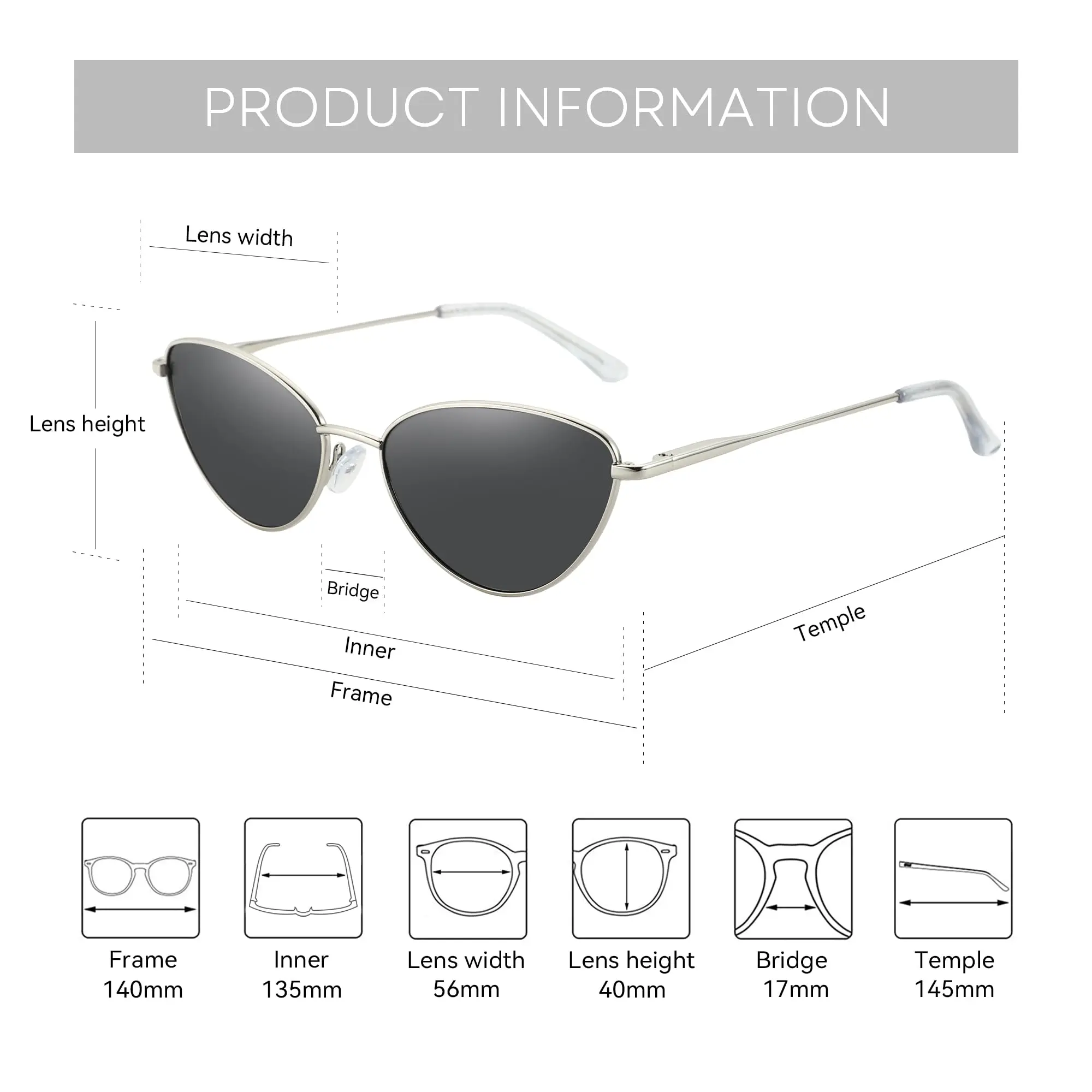 BLUEMOKY Kadın Moda Güneş Gözl - Sunglasses Cat Eye incelemesi ve fiyatı