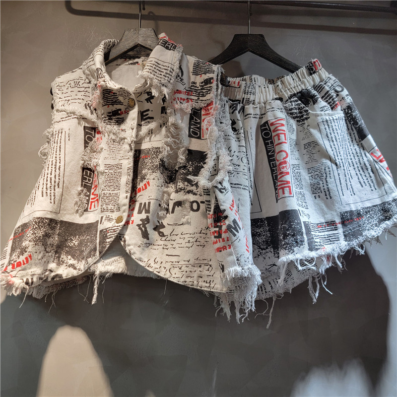Şık Kadın Gazeteler Mektuplar  - Shorts Denim Frayed incelemesi ve fiyatı