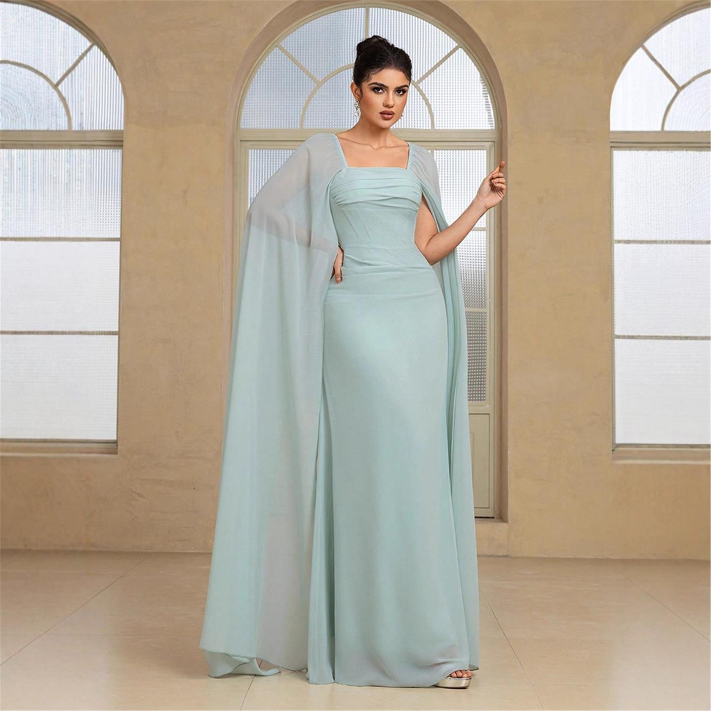 Şık Uzun Abiye Elbise Düz Renk - Linen Dress Wrap incelemesi ve fiyatı