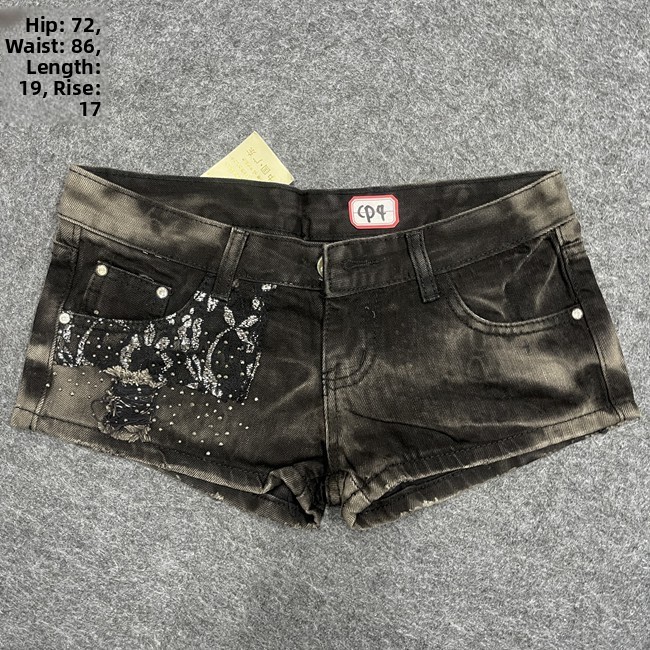 Düşük Bel Kot Sıcak Pantolon M - Shorts Denim Frayed incelemesi ve fiyatı