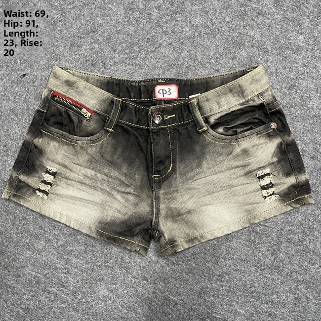 Düşük Bel Kot Sıcak Pantolon M - Shorts Denim Frayed incelemesi ve fiyatı