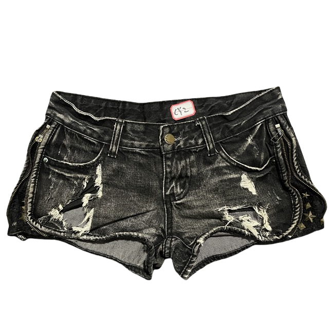 Düşük Bel Kot Sıcak Pantolon M - Shorts Denim Frayed incelemesi ve fiyatı